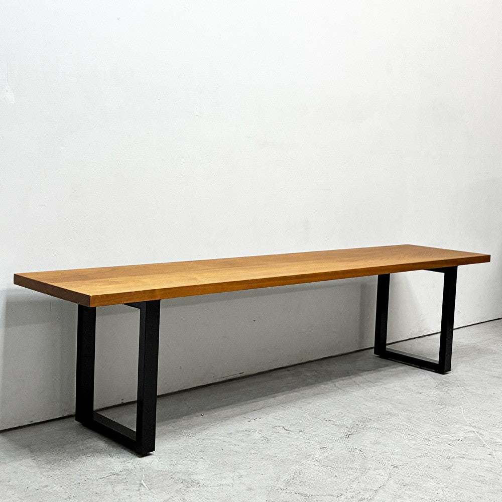 マスターウォール MASTERWAL ワイルドウッド WILDWOOD BENCH ベンチ W160cm ブラックチェリー無垢材 ブラックスチール脚 アカセ木工 参考定価￥121,000- ●