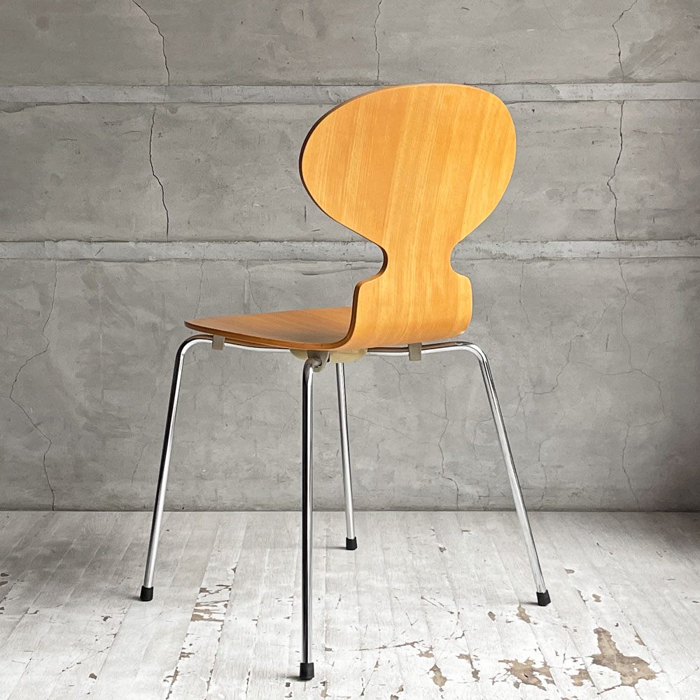 フリッツハンセン Fritz Hansen 3101 アントチェア 4本脚 ナチュラルビーチ材 ラッカー仕上げ アルネ・ヤコブセン 北欧家具 A ♪