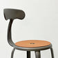 フェールトラヴァイユ FER TRAVAIL ニコルチェア NICOLLE Chair SH45cm ダイニングチェア スチール マットクリア仕上げ 別注モデル レザーパッド付 オレンジ インダストリアル フランス ●