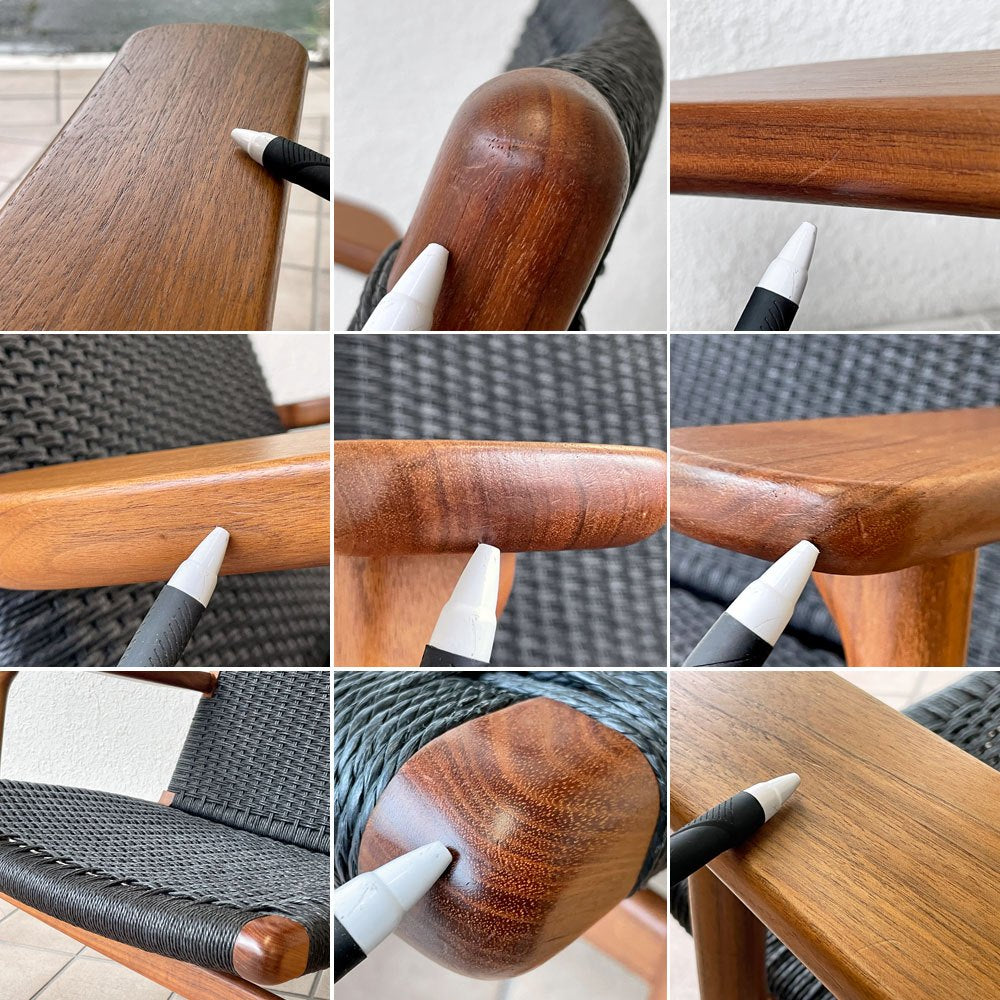 カールハンセン＆サン Carl Hansen & Son CH25 イージーチェア ラウンジチェア ウォールナット材 ブラックペーパーコード ハンス・J・ウェグナー デンマーク 北欧家具 ◇