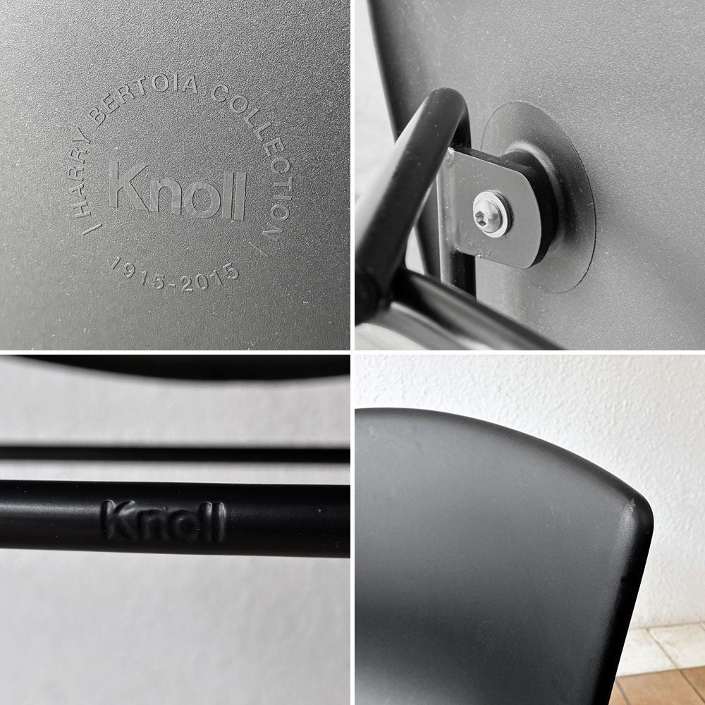 ノル Knoll ノール Bertoia Collection プラスチック サイドチェア Plastic Side Chair ブラック ハリー・ベルトイア ミッドセンチュリー A ◇