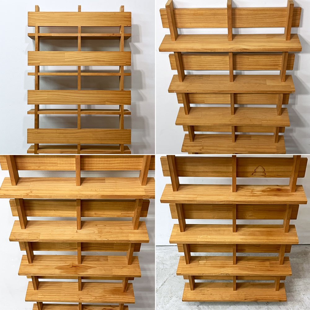 マルゲリータ margherita ラダー Ladder シェルフ型CDラック ウォールシェルフ 2列タイプ 11段 H180cm ナチュラル 定価￥34,800- ●