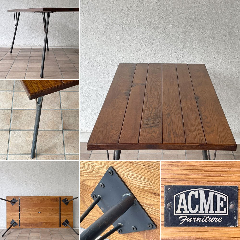 アクメファニチャー ACME Furniture グランビュー ダイニングテーブル GRANDVIEW DINING TABLE オーク無垢材 W150cm インダストリアルデザイン ◇