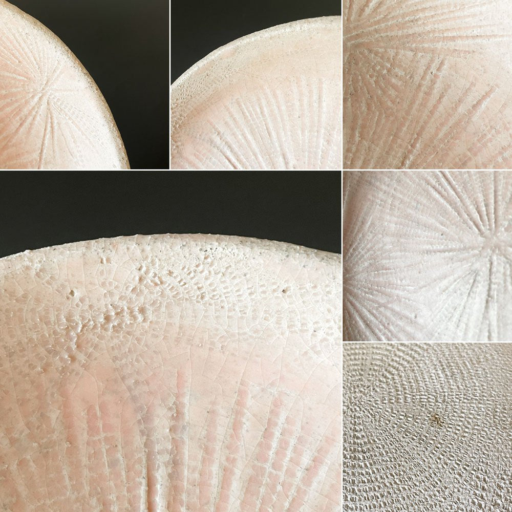 ヴィンセント・ヴェルデ Vincent Verde ディーププレート 19cm 深皿 ピンク系 フランス 現代作家 Bazar et Garde-Manger 取扱 ◎