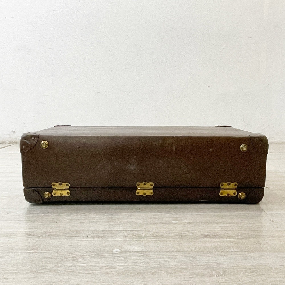セイコー SEIKO ビンテージ トランクケース ブラウン W72cm ディスプレイ 店舗什器 鍵欠品 ●