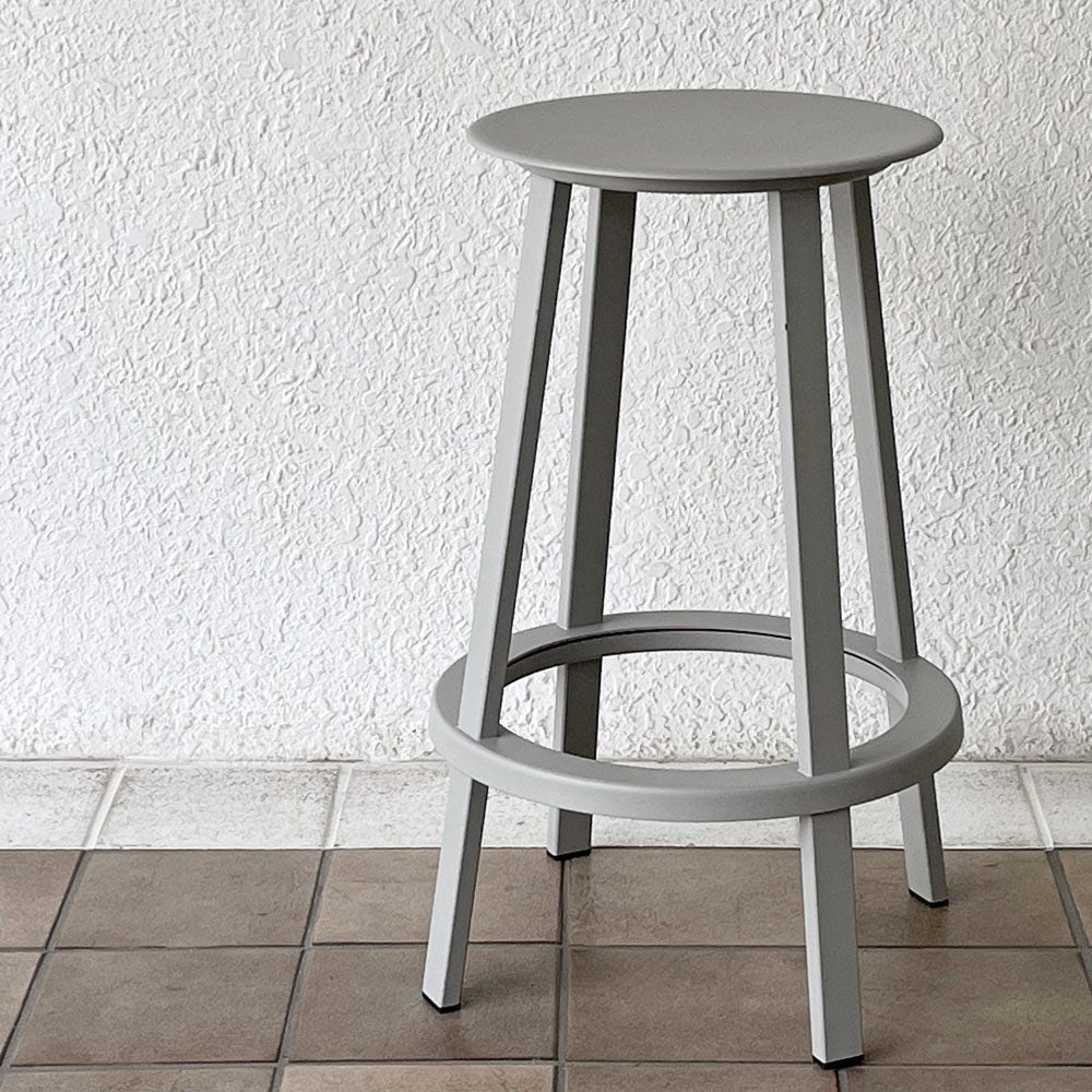 ヘイ HAY リボルバー バースツール ロー REVOLVER BAR STOOL LOW H65cm スカイグレー 回転式座面 レオン・ランズメイヤー デンマーク B ◇