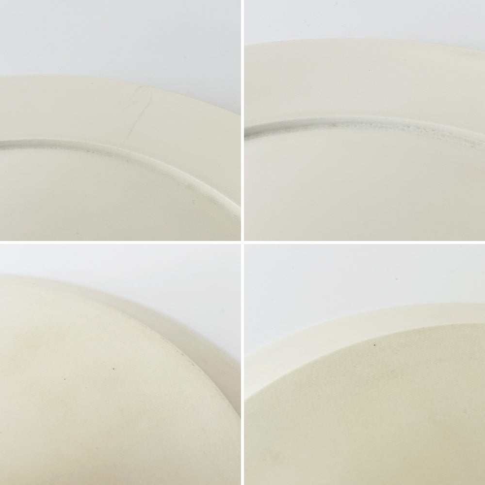 大谷哲也 洋皿 リムプレート 20cm ホワイト系 陶器 現代作家 A ★