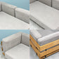 モモナチュラル Momo Natural エヌボックス ソファ N.BOX SOFA 2.5P ONE ARM オーク材 片アーム ローソファ ◎