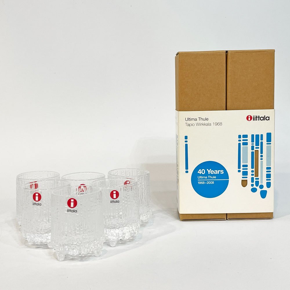 イッタラ iittala ウルティマツーレ Ultima thule コーデュアル 40周年記念セット クリア 6点セット タピオ・ヴィルカラ Tapio Wirkkala Φ43×H56mm 北欧食器 ★