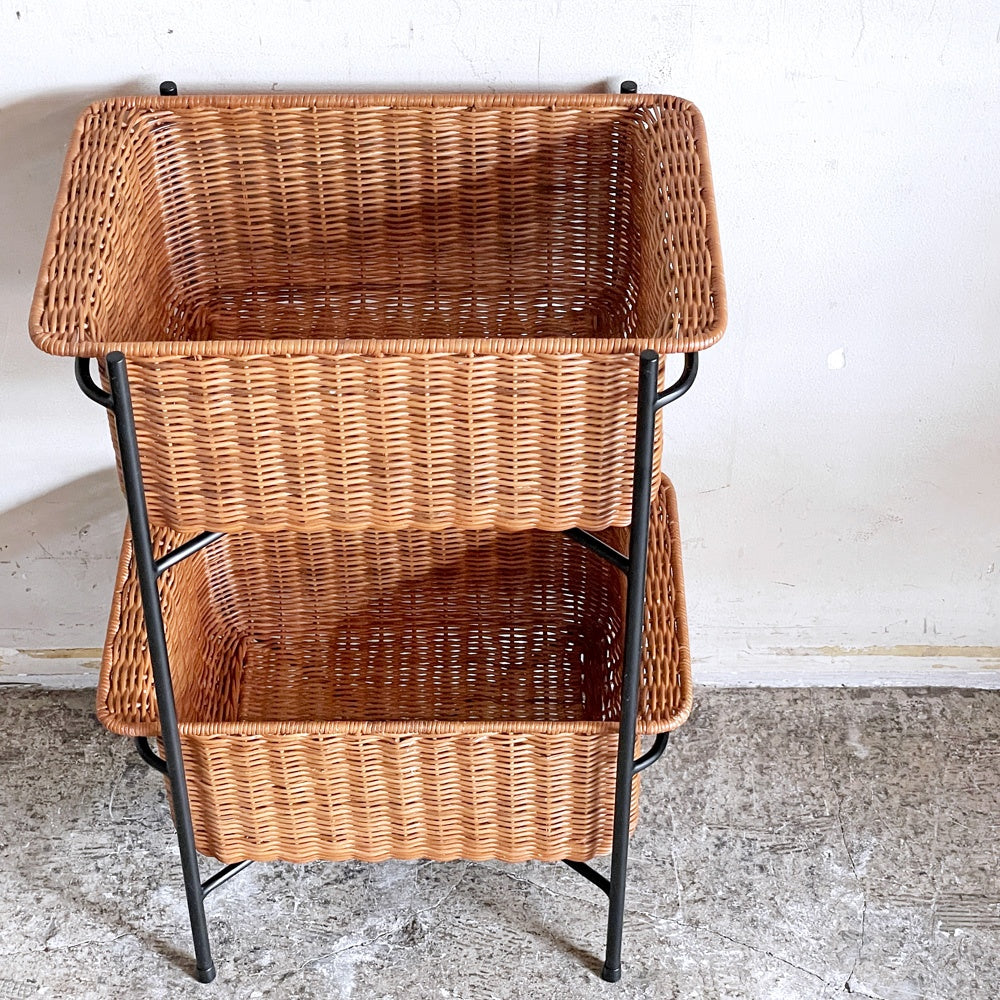 イデー IDEE ワラビー WALLABY バスケットスタンド BASKET STAND ラタン スチール ブラック ■