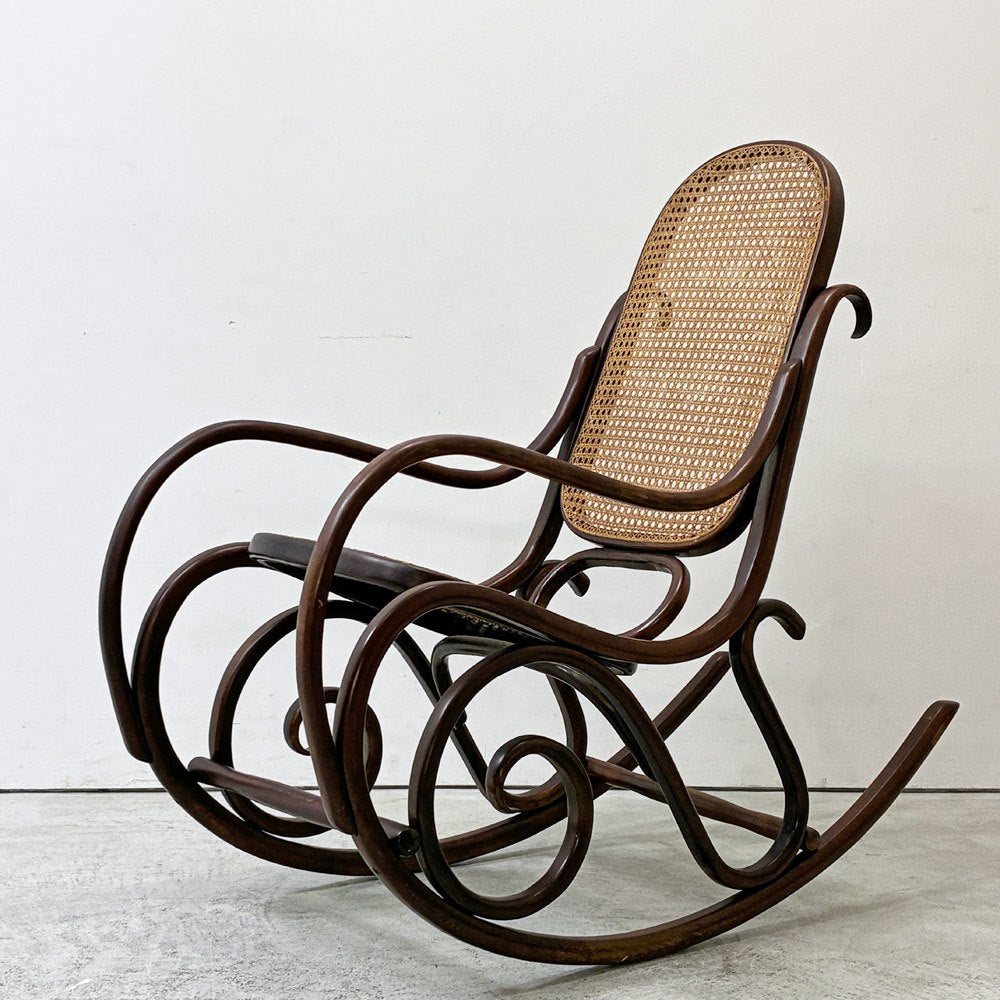 マルニ maruni ロッキングチェア Bentwood rocking chair  ラタン 曲木 ベントウッド オールドマルニ ブラウン ●