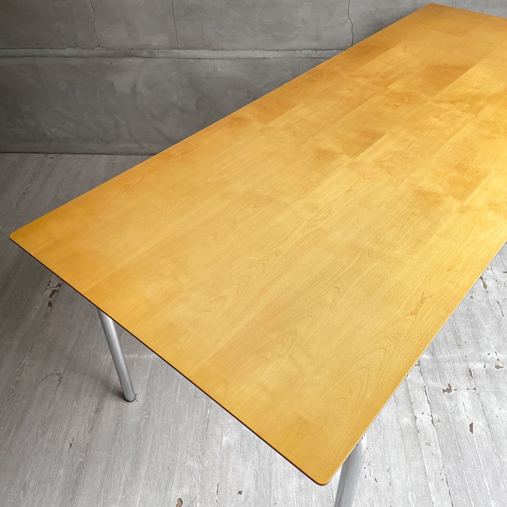 デイヴィッドデザイン David design ワーキングテーブル ダイニングテーブル メープル材 スチールレッグ W180cm 北欧家具 スウェーデン♪