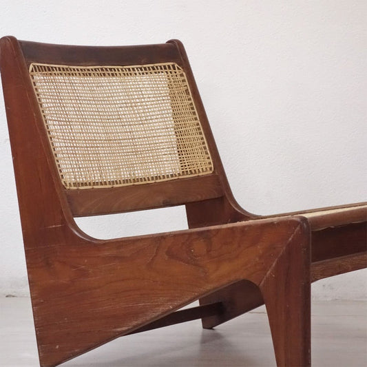 ピエールジャンヌレ Pierre Jeanneret カンガルー ラウンジチェア kangaroo Lounge Chair チーク無垢材 チャンディーガル 50‘s ビンテージ ●