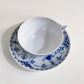 ロイヤルコペンハーゲン ROYAL COPENHAGEN ブルーフルーテッド ハーフレース ティーカップ＆ソーサー 北欧食器 Ａ ◎