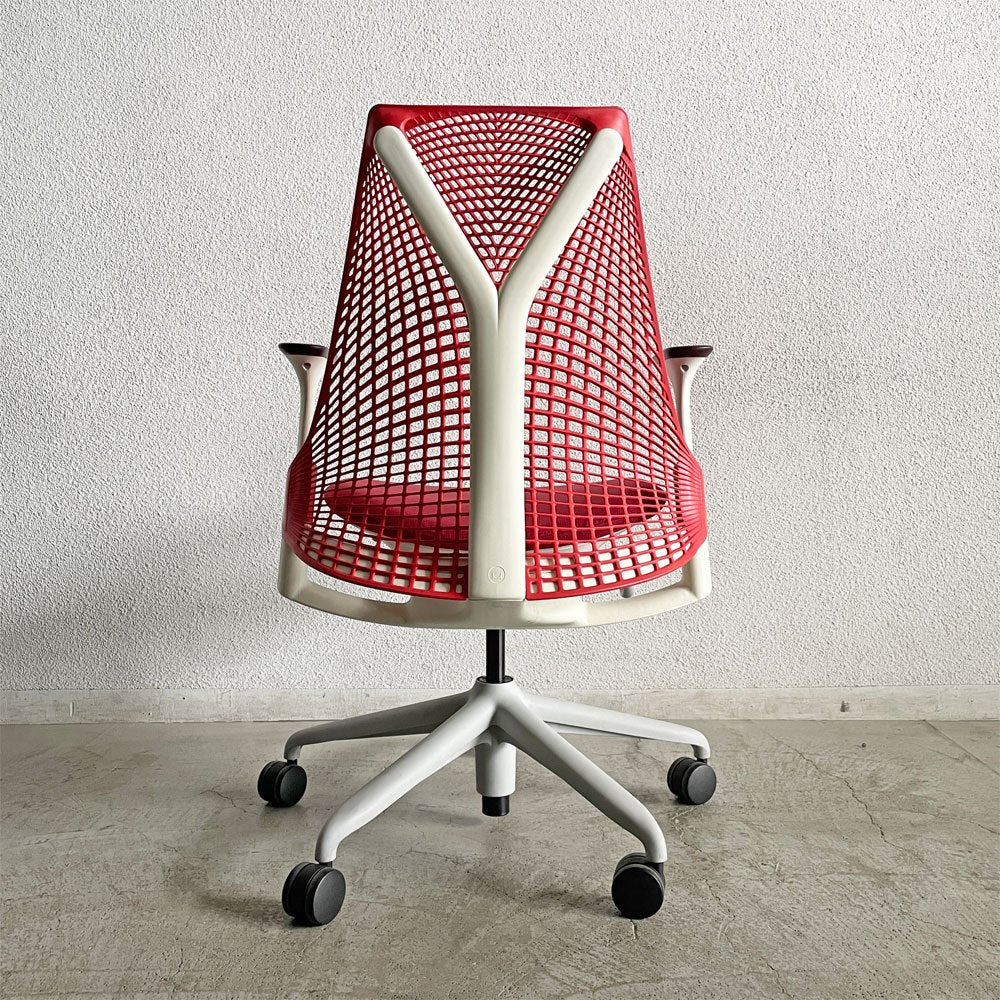 ハーマンミラー Herman Miller セイルチェア SAYL CHAIR デスクチェア オフィスチェア レッド ミドルバック イヴ・ベアール 2013年製 旧モデル 〓