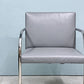 ノル knoll ブルーノ アームチェア チューブラー Brno Arm Chair Tubular ミースファンデルローエ カンチレバー グレー 合成皮革張り ◎