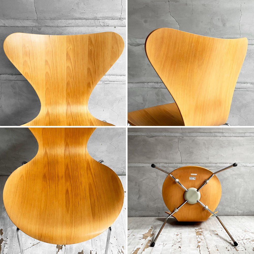 フリッツハンセン Fritz Hansen 3107 セブンチェア ビーチ材 ナチュラル ラッカー仕上げ アルネ・ヤコブセン スタッキング デンマーク 北欧家具 A ♪