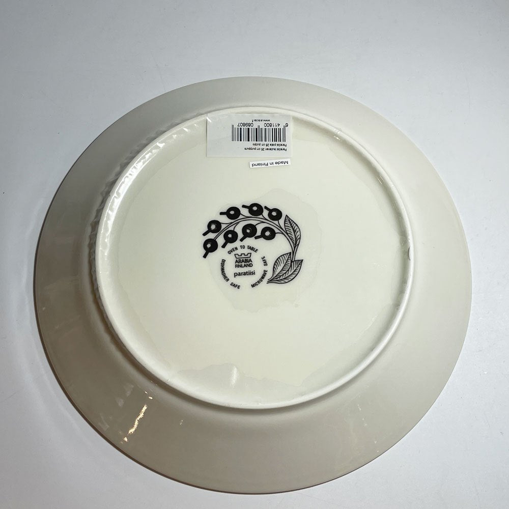 アラビア ARABIA パラティッシ PARATIISI プレート 26cm パープル ビルガー・カイピアイネン 旧ロゴ フィンランド 北欧食器 未使用品 ★