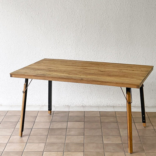 クラッシュゲート CRASH GATE イージーライフ EASY LIFE ミース MEATH ダイニングテーブル No.6脚 W135cm オーク材 参考価格10,6700円 ◇