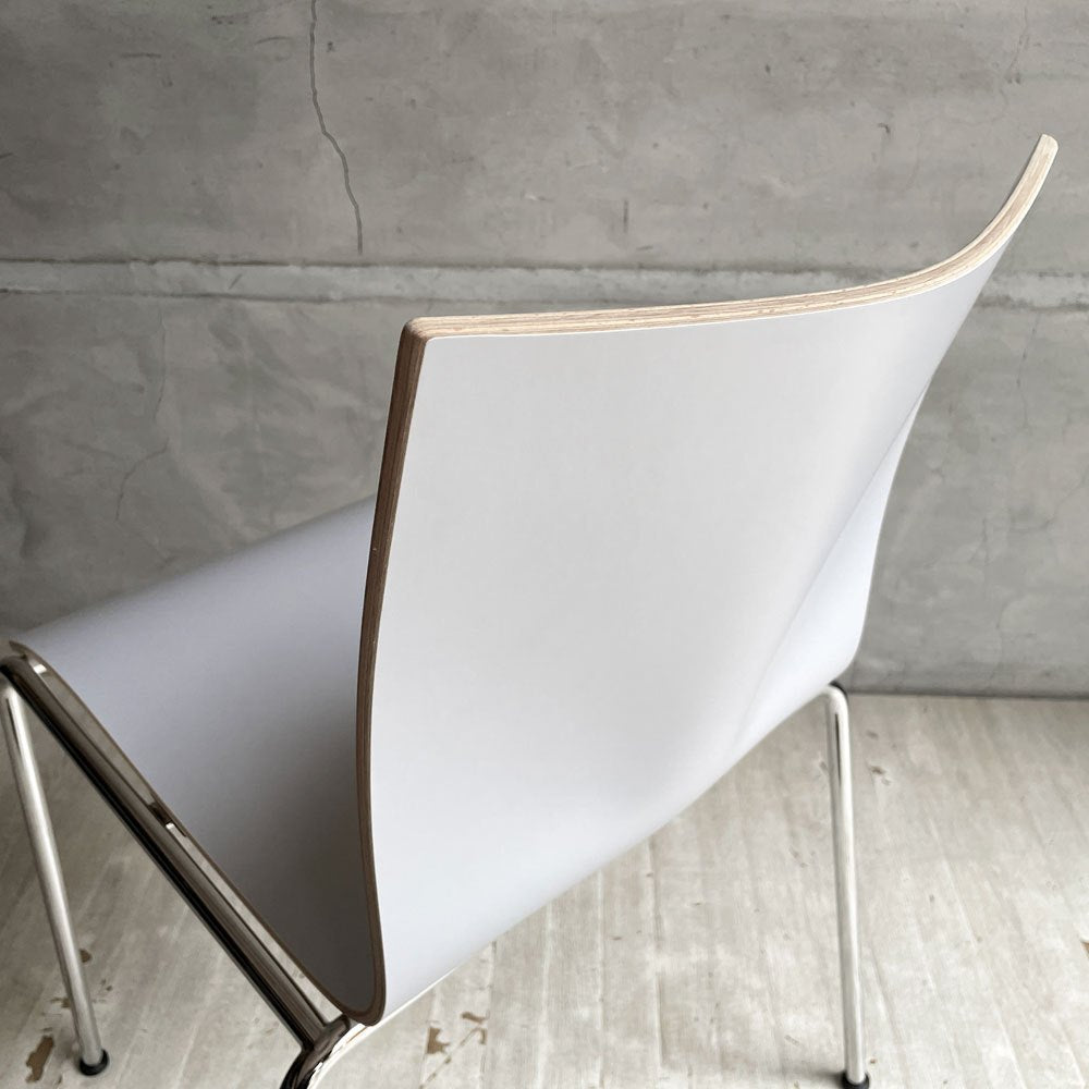 エンゲルブレヒト Engelbrechts チャリックチェア CHAIRIK Chair 101 ダイニングチェア スタッキング 4本脚 ライトグレー プライウッド スチール デンマーク 未使用品 定価63,800円 ♪