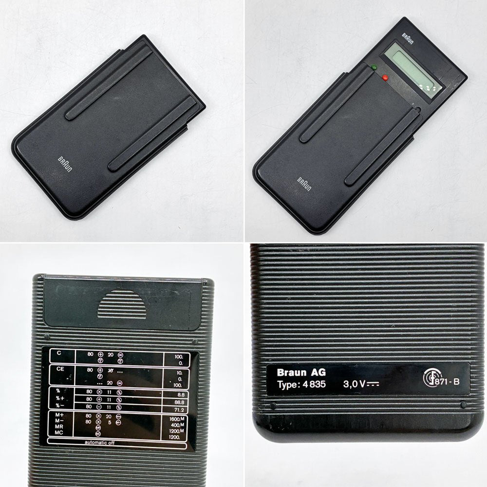 ブラウン BRAUN カーキュレーター 電卓 ET55 ブラック Type:4835 ディーター・ラムス Dieter Rams ドイツ 専用カバー付 ●