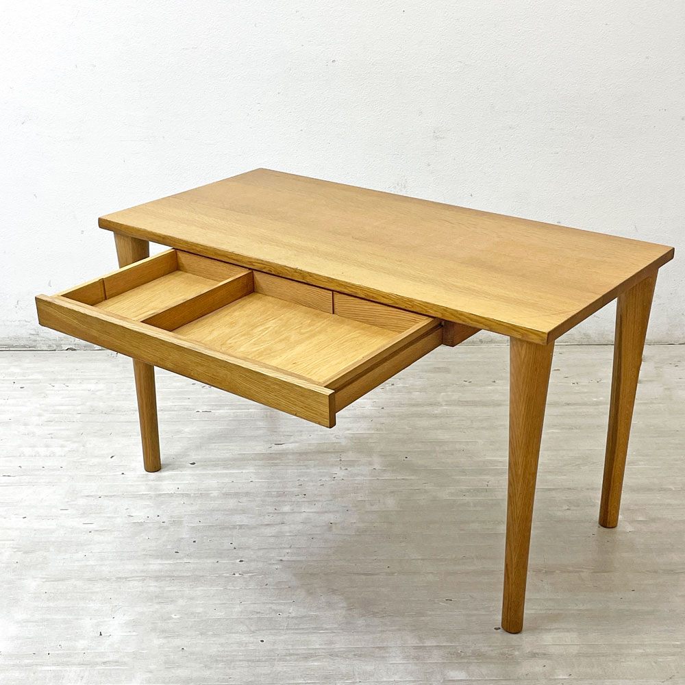 飛騨産業 HIDA 森のことば morino kotoba デスク 事務机 学習机 W120cm ホワイトオーク無垢材 ナチュラル 定価169,400円 ●