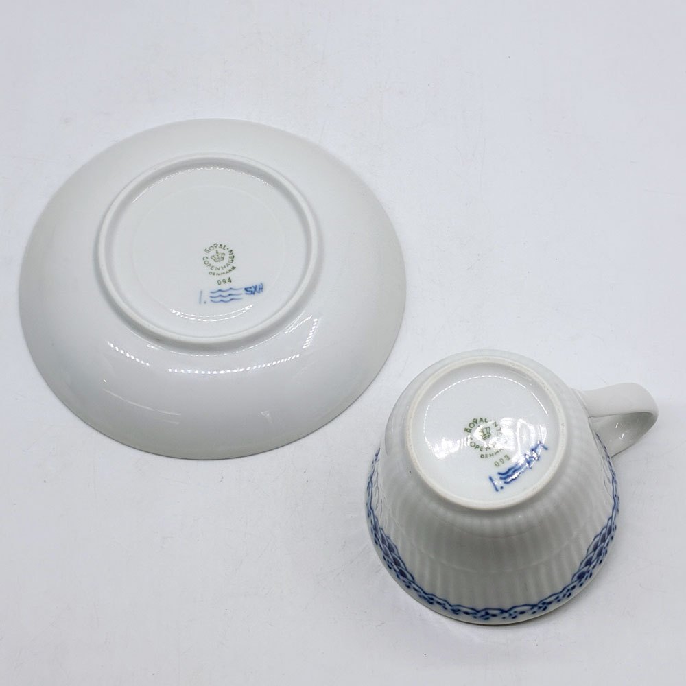 ロイヤルコペンハーゲン ROYAL COPENHAGEN プリンセス ハイハンドルカップ&ソーサー 240ml C&S デンマーク 北欧食器 ●