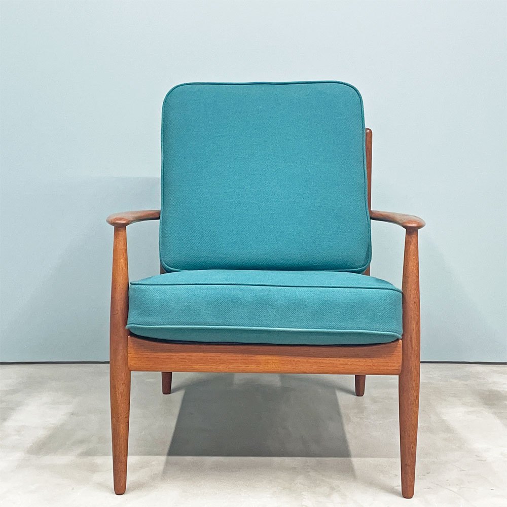 フランス＆サン France & Son Model128 イージーチェア 1Pソファ チーク材 グレーテ・ヤルク Grete Jalk 北欧ビンテージ デンマーク ◎