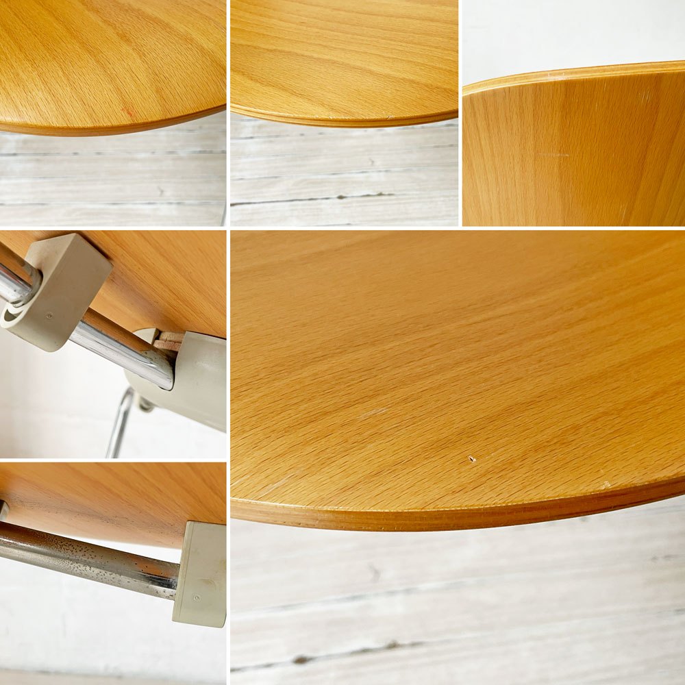 フリッツハンセン Fritz Hansen アントチェア 3本脚 ビーチ材 ラッカー仕上げ アルネ・ヤコブセン 北欧家具 2004年製 ★