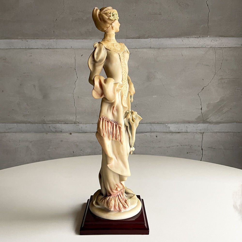 ジョゼッペ・アルマーニ Giuseppe Armani フィギュリン オブジェ イタリア Lady with Umbrella 彫刻 置物 イタリア ♪