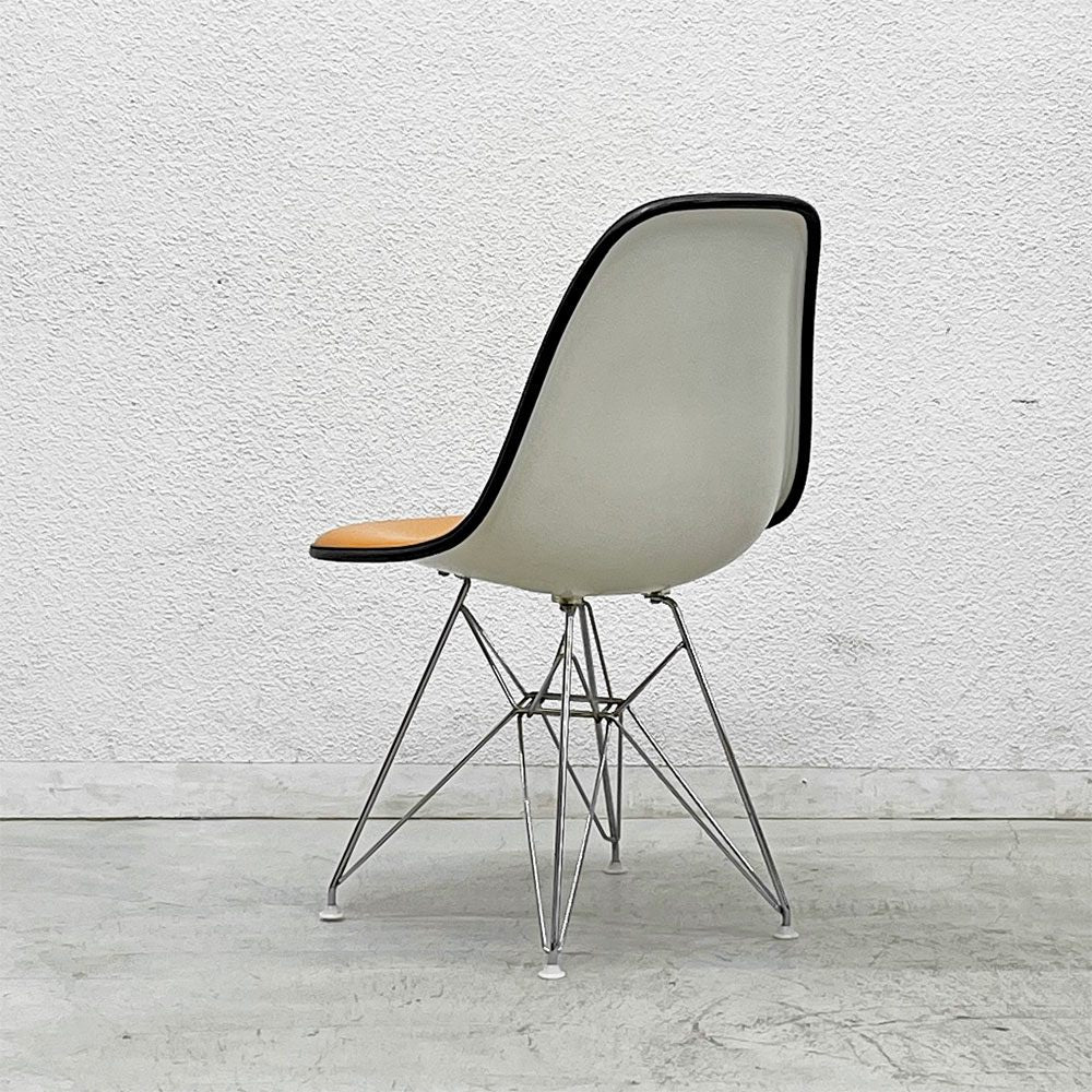 ハーマンミラー Herman Miller サイドシェルチェア セカンド 2nd FRP ナウガレザー エッフェルベース イームズ ビンテージ 〓