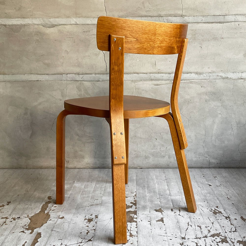 アルテック artek チェア 69 Chair 69 ハニーステイン 初期ハニー バーチ材 アルヴァ・アアルト フィンランド 北欧家具 ♪