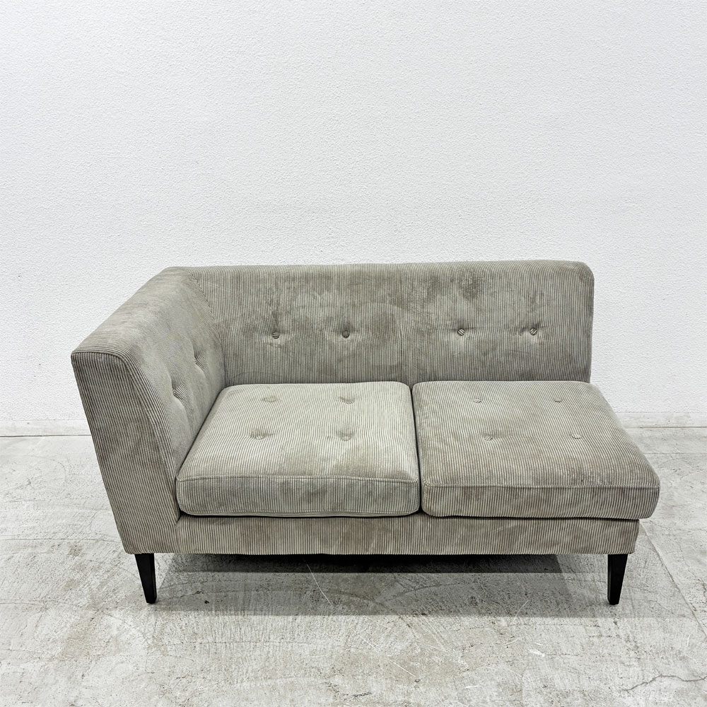 クラッシュゲート CRASHGATE ノットアンティークス Knot Antiques グレス GRESS 2人掛けソファ 右肘 W140cm コーデュロイ 定価￥88,000- 〓