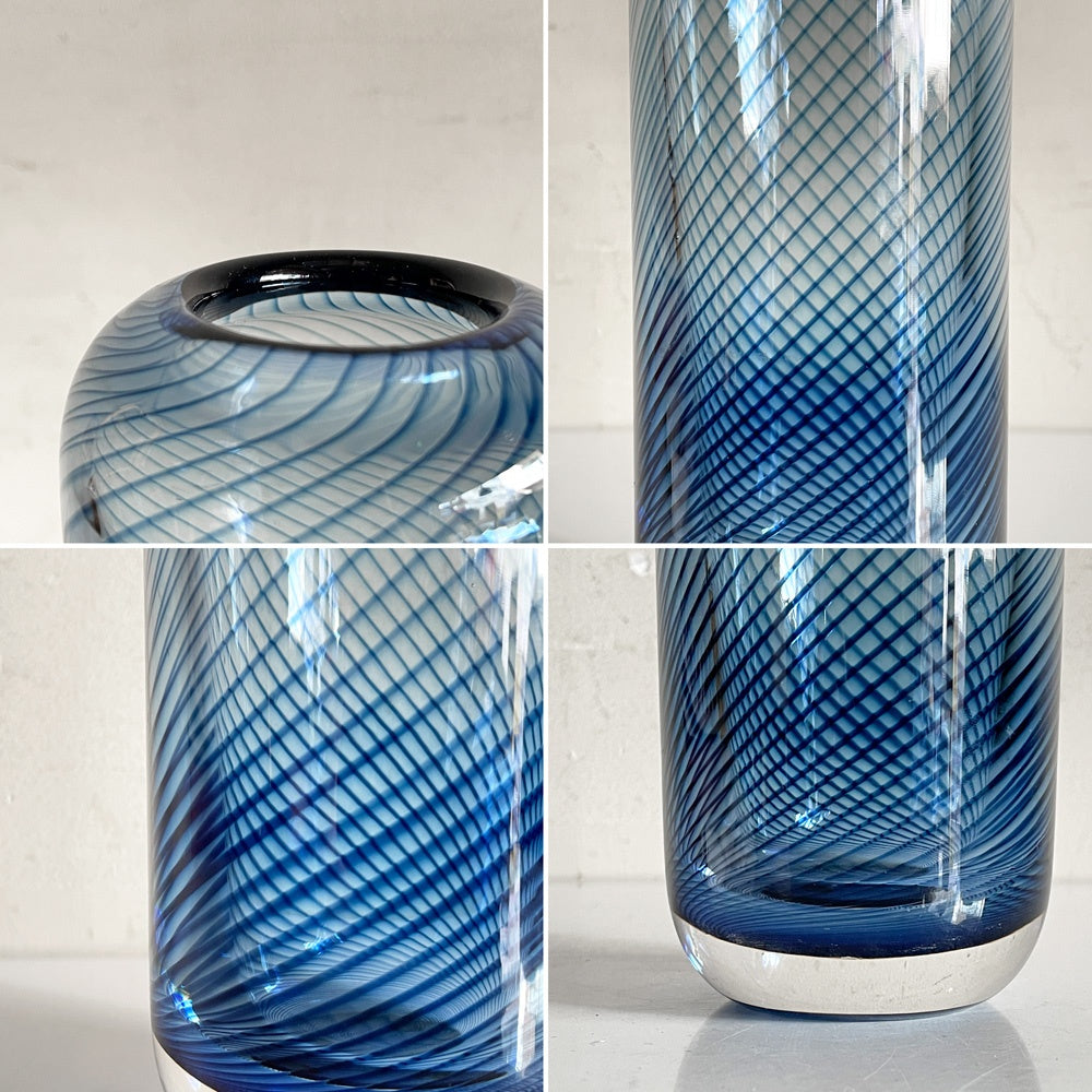 コスタボダ Kosta Boda フラワーベース 花瓶 花器 ベングト・エデンフォルク Bengt Edenfalk ガラス カットサイン入り ビンテージ 北欧 スウェーデン ■