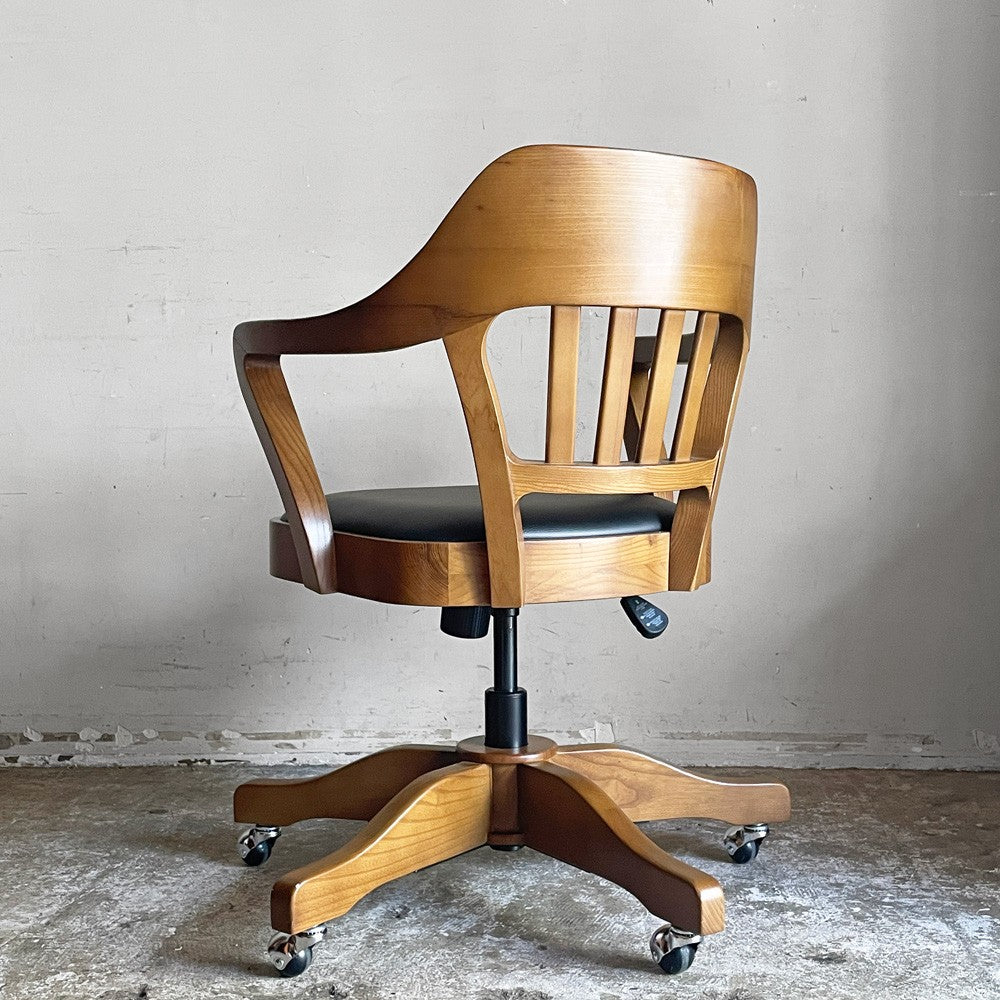 アクメファニチャー ACME Furniture ショーウォーカー SHAW-WALKER デスクチェア アームチェア アッシュ材 PVCレザー キャスター 昇降 リクライニング USビンテージスタイル ■