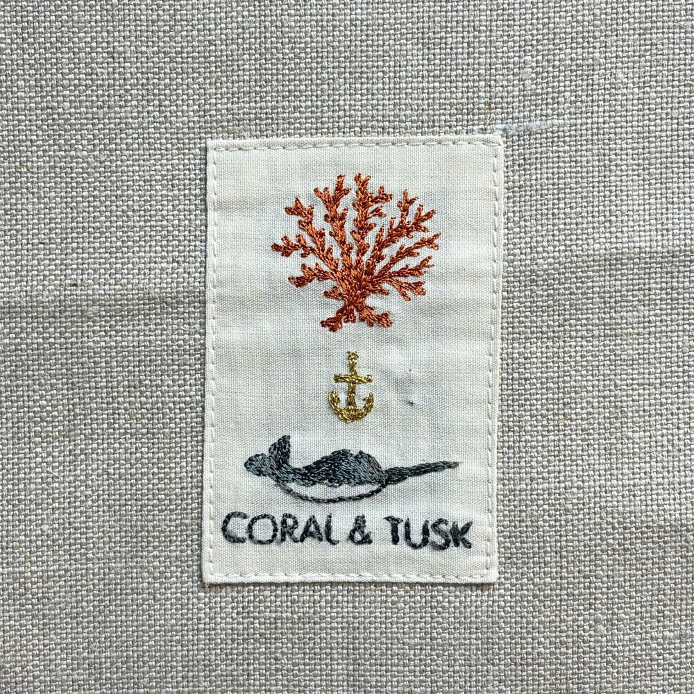 コーラルアンドタスク x オルネコ Coral & Tusk x Orneko ラウンドネコベッド Secret garden 50×50cm クッション リネン カバーリング 刺繍 ●