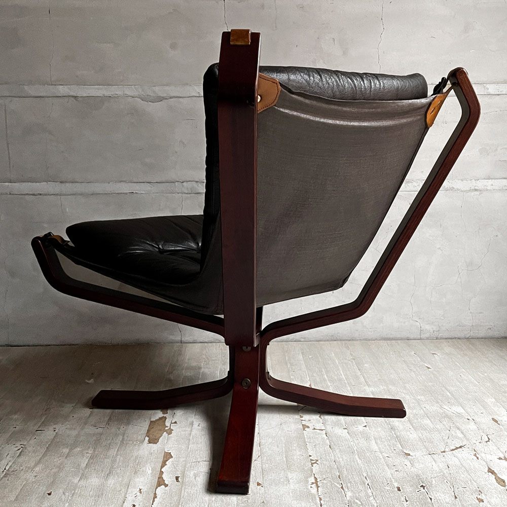 バットネ VATNE ファルコンチェア Falcon Chair ローバック イージーチェア ラウンジチェア 1Pソファ シガード・レッセル 本革 ビンテージ 北欧 ノルウェー ♪
