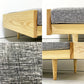 グラフ graf × 相合家具 SOGO adシリーズ デイベッドベンチ Day bed bench ホワイトアッシュ材 グレー系 ファブリック W171cm ●