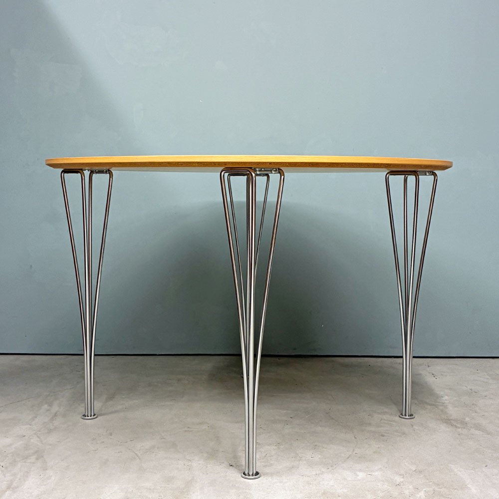 フリッツハンセン Fritz Hansen B603 スーパー円テーブル Bテーブル ダイニングテーブル 100x100cm ピート・ヘイン アルネ・ヤコブセン 北欧家具 2002年製 ◎