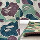 アベイシングエイプ A BATHING APE ラグ ABC CAMO RUG 100×100 カモ柄 ポリエステル ストリート 美品 ◇