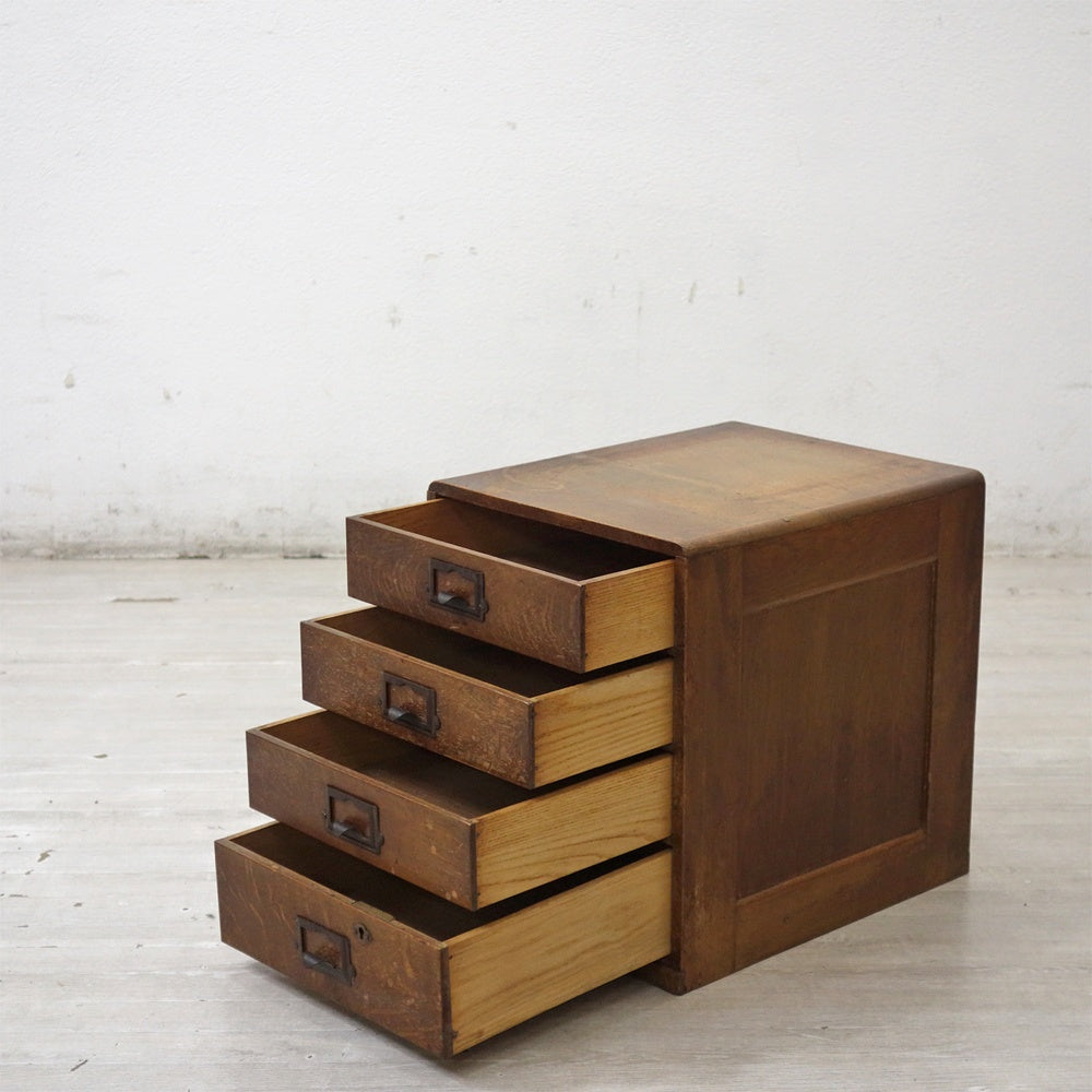 ジャパンビンテージ Japan vintage 小引き出し 4段 抽斗 古家具 古道具 ●