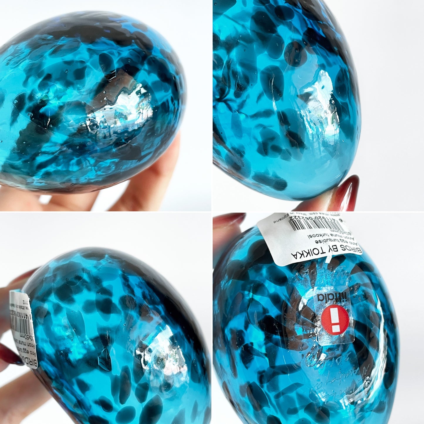 イッタラ iittala バーズバイトイッカ Birds by Toikka アノ・エッグ Ano Egg ターコイズ 2012年 SCOPE別注 フィギュリン オイバ・トイッカ Oiva Toikka イッタラバード 北欧雑貨 箱付 ■