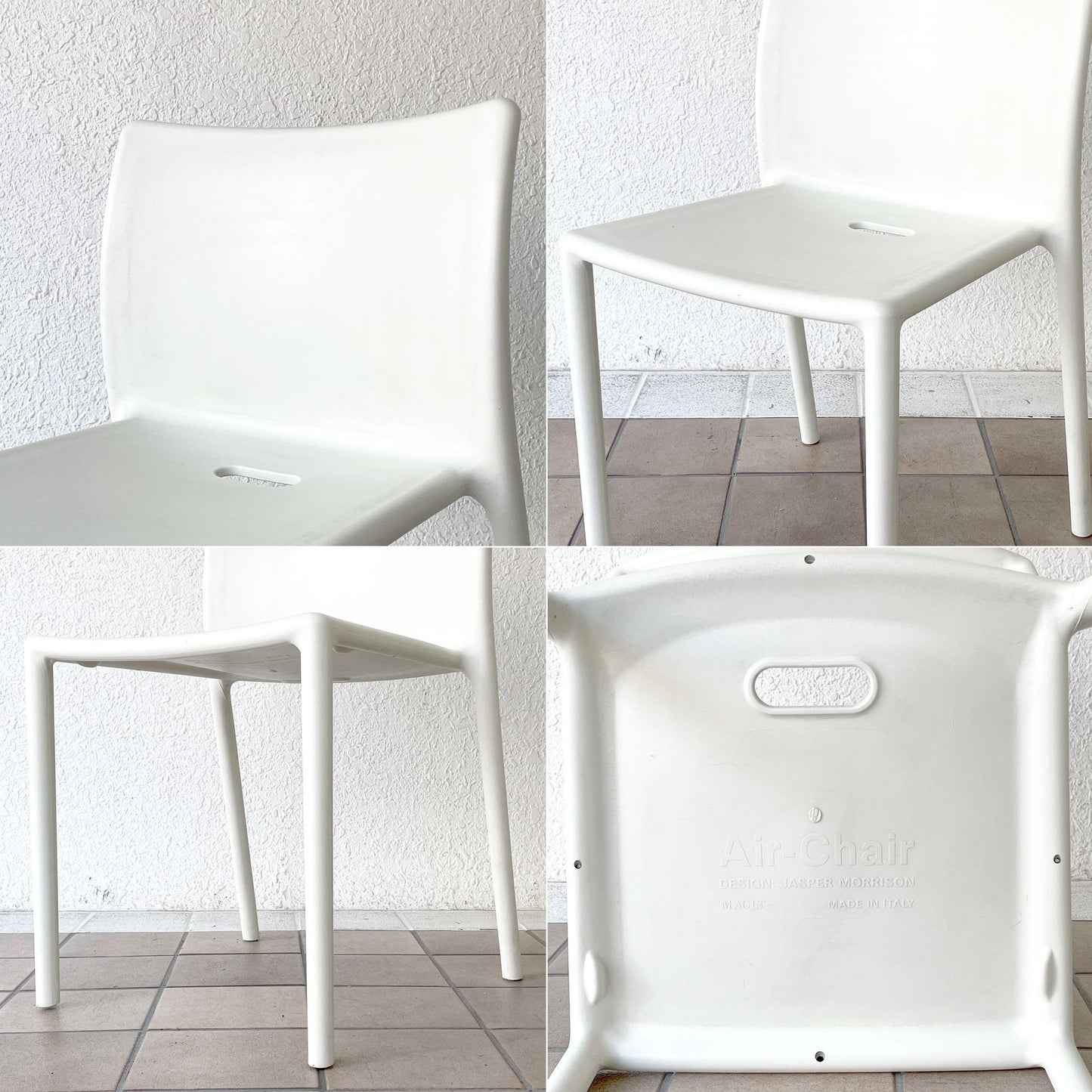 マジス MAGIS エアチェア AIR CHAIR ホワイト スタッキングチェア ダイニングチェア ジャスパー・モリソン A ◇