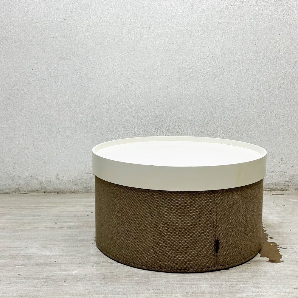 ソフトライン SOFTLINE ドラムスパフ DRUMS POUF スツール リビングテーブル ローテーブル ホワイト デンマーク アクタス取扱 定価￥64,900- ●