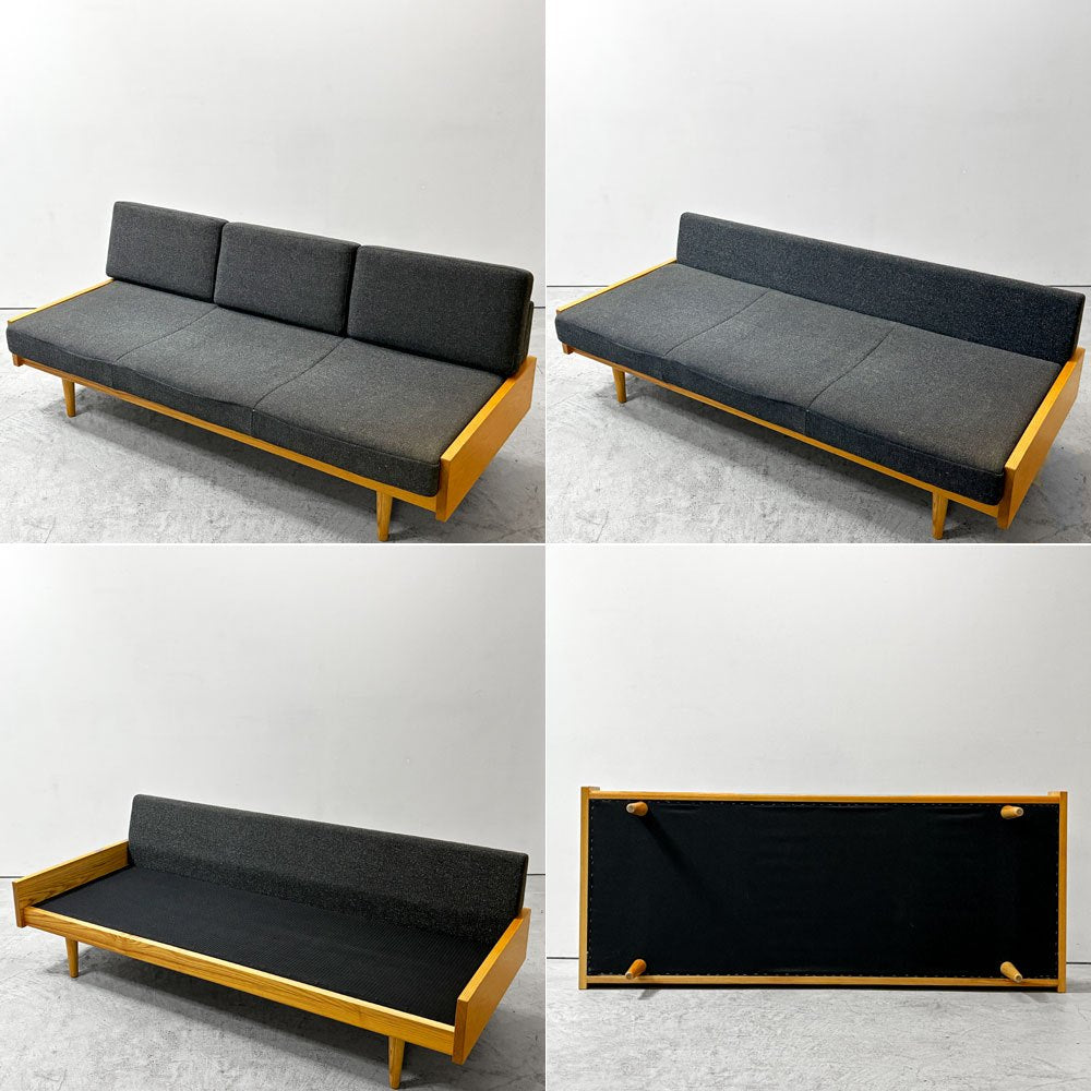 グラフ graf × 相合家具 SOGO adシリーズ デイベッドソファ L DAY BED SOFA ホワイトアッシュ材 ヘリンボーンファブリック グレー 北欧スタイル 定価 308,000円●