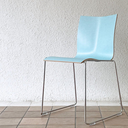 エンゲルブレヒト Engelbrechts チャリック CHAIRIK 107 ダイニングチェア スタッキング そり足 アイスブルー 未使用品 デンマーク A ◇