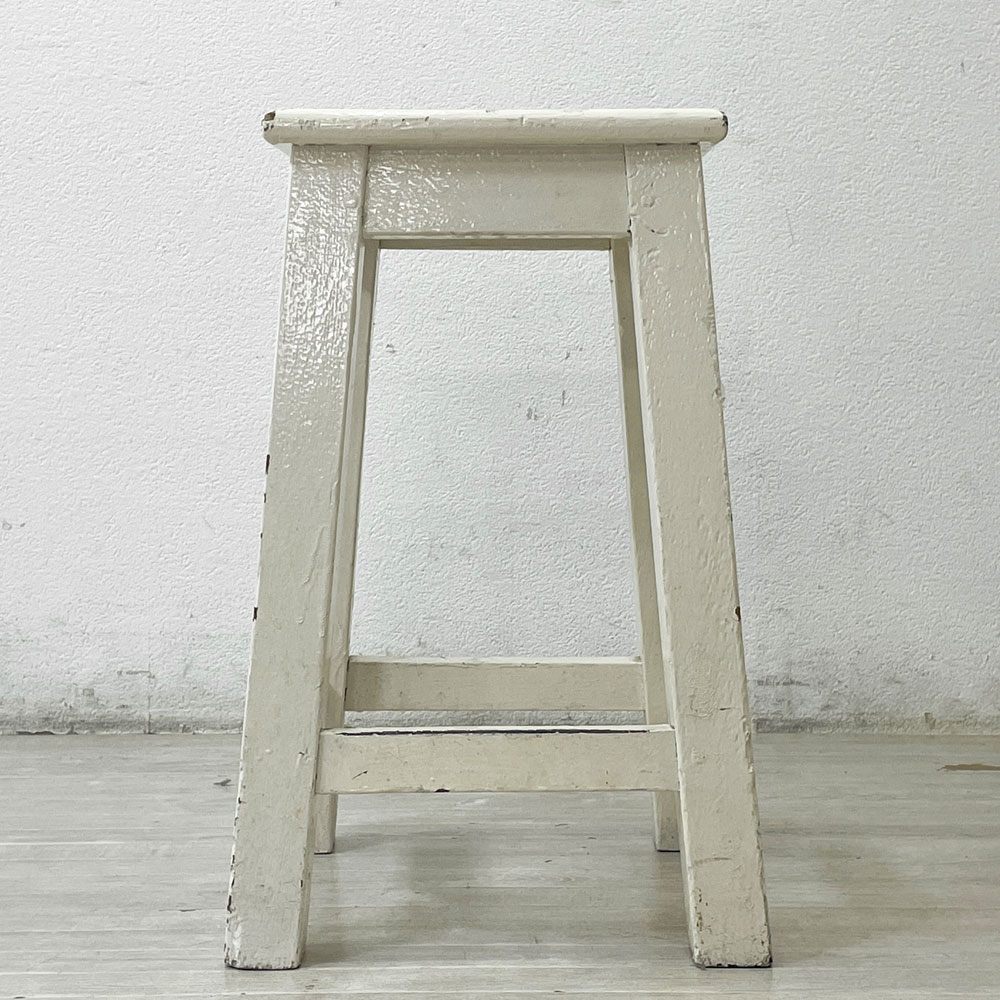 フェール トラヴァイユ Fer travail GOMENOL Wood stool H55.5 スツール シャビーシック インダストリアル B ●