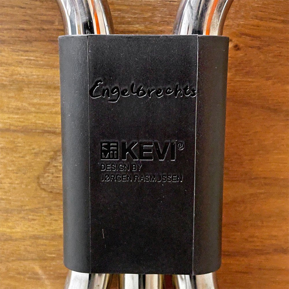 エンゲルブレヒト Engelbrechts ケヴィ KEVI 2060 スタッキングチェア メタルフレーム プライウッド ブラックウォルナット ヨルゲン・ラスムッセン デンマーク 未使用保管品 B ●