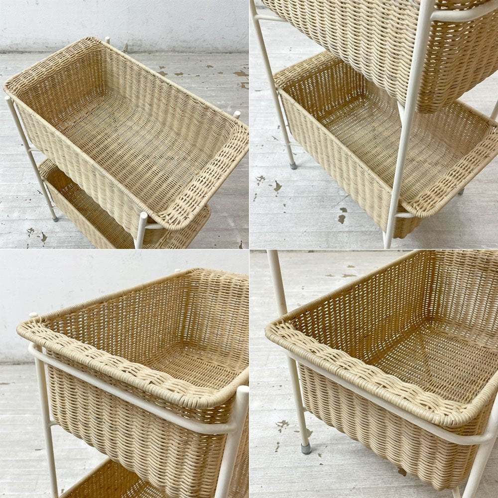 イデー IDEE ワラビー WALLABY バスケットスタンド BASKET STAND ラタン スチール ホワイト ●