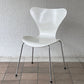 フリッツハンセン Fritz Hansen 3107 セブンチェア ラッカー ホワイト スタッキング フェルトグライズ アルネ・ヤコブセン デンマーク 北欧家具 B ◇
